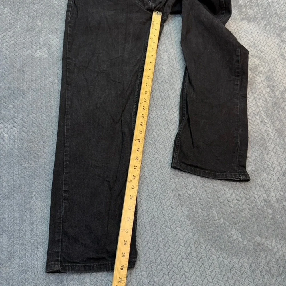 Levi's 559 Mens Relaxed Straight Black Denim Jeans 38x30 Solid Casual Classic